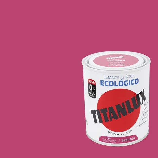 Esmalte de interior ecológico TITANLUX color rosa frambuesa satinado 750ml
