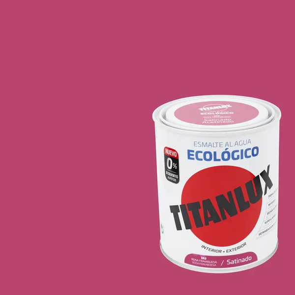Esmalte de interior ecológico TITANLUX color rosa frambuesa satinado 750ml