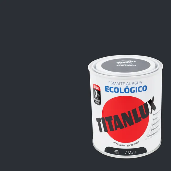 Esmalte de interior ecológico TITANLUX color negro mate 750ml
