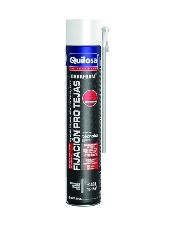ESPUMA PU TEJA PISTOLA ROJO 650ml ORBAFOAM PRO TEJAS PISTOLA