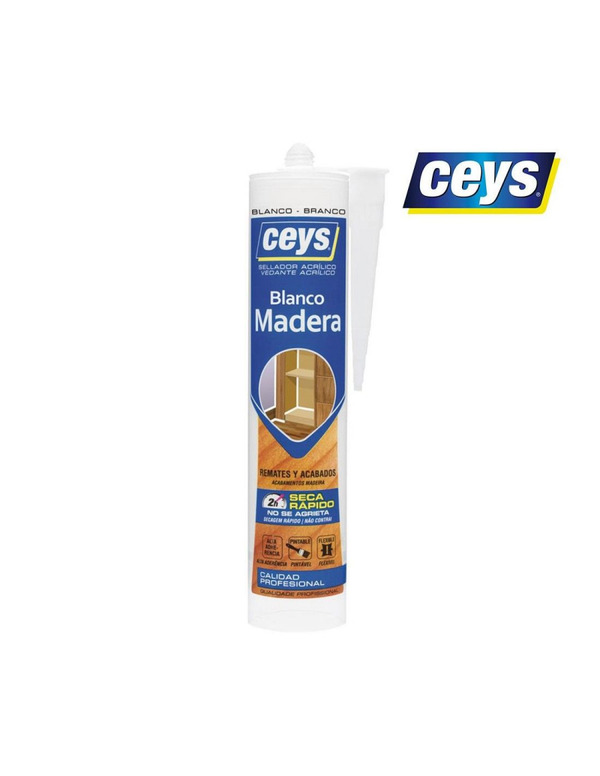 Sellador CEYS para Madera - Blanco Puro Cartucho Profesional