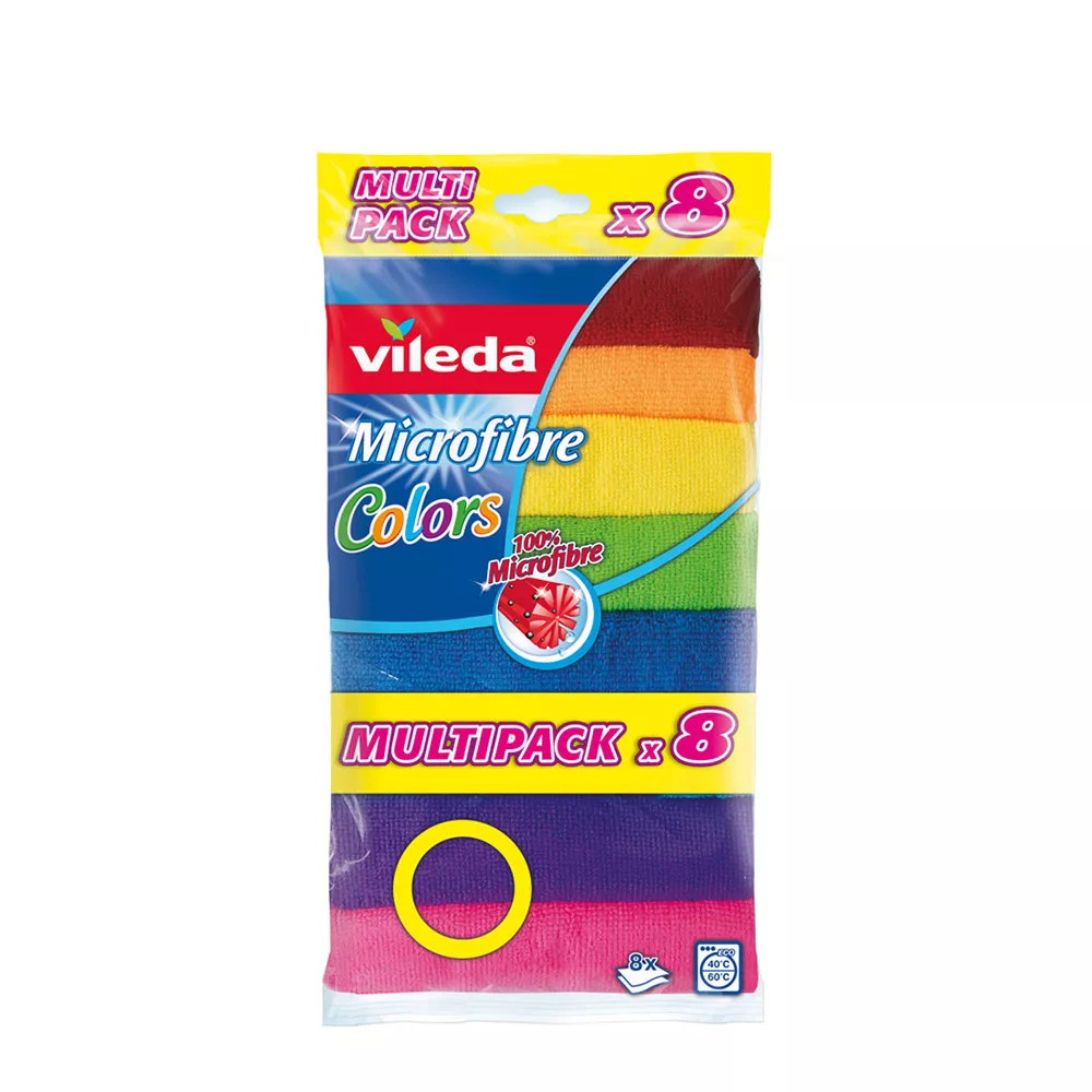 BAYETA MICROFIBRA COLORS, 30 x 30 cm, 8 uds, BLISTER