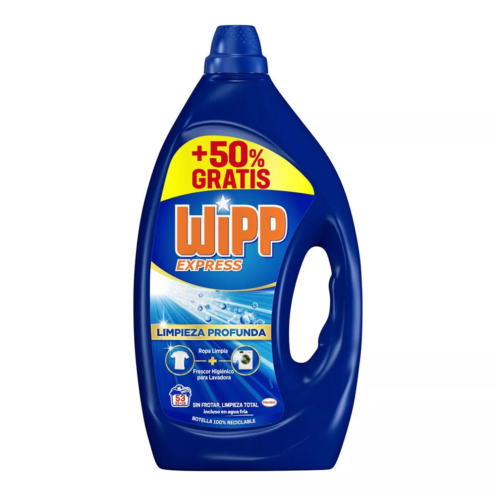 DETERGENTE EXPRESS LIMPIEZA PROFUNDA, LÍQUIDO GEL, 35 + 35 LAVADOS
