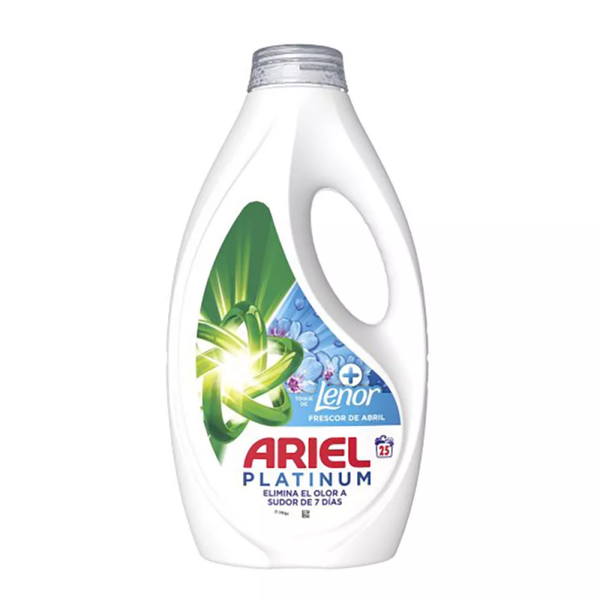DETERGENTE LÍQUIDO, PLATINUM, FRESCOR DE ABRIL, 25 LAVADOS, 1125 ml