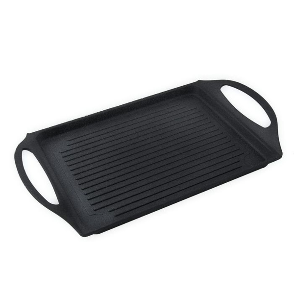 PLANCHA ALUMINIO FUNDIDO 38x28CM RAYADA XYLAN