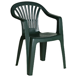 Silla Resina Monobloc Respaldo Bajo Verde Lyra