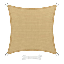 Toldo Vela Sombra Jardin Cuadrada 3,6x3,6 metros Beige