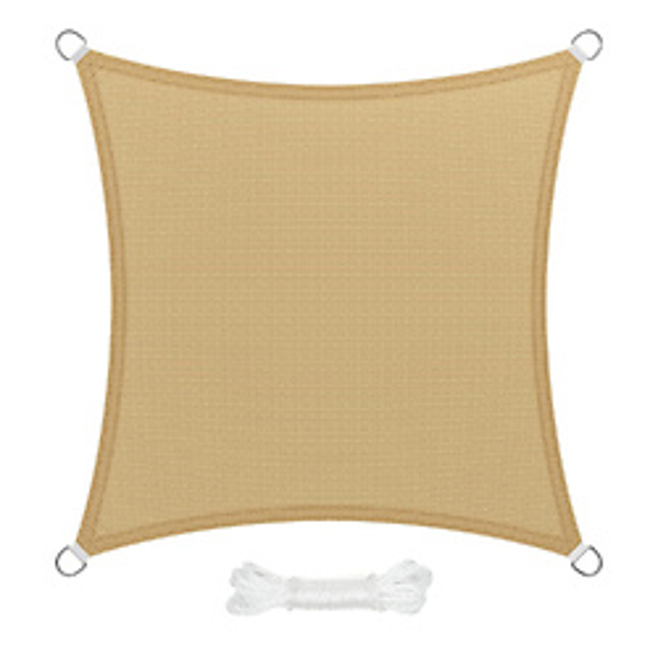 Toldo Vela Sombra Jardin Cuadrada 3,6x3,6 metros Beige