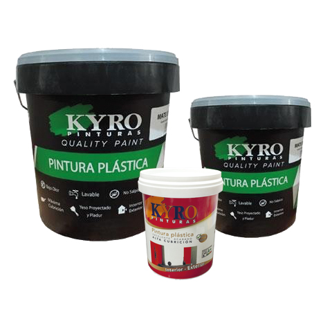 PINTURA PLASTICA ACRILICA MATE INTERIOR-EXTERIOR BLANCA 4L EFICIENT