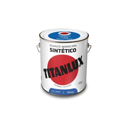 Esmalte sintético brillo 0539 4L  azul luminoso TITANLUX