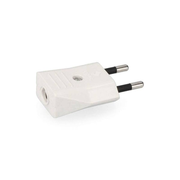 CLAVIJA 10A 250V BLANCA 4mm (RETRACTILADA)