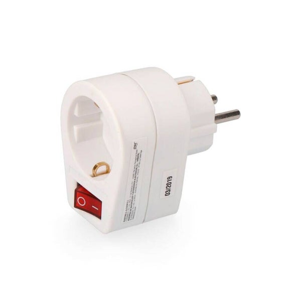 CLAVIJA ADAPTADORA CON INTERRUPTOR (RETRACTILADA)