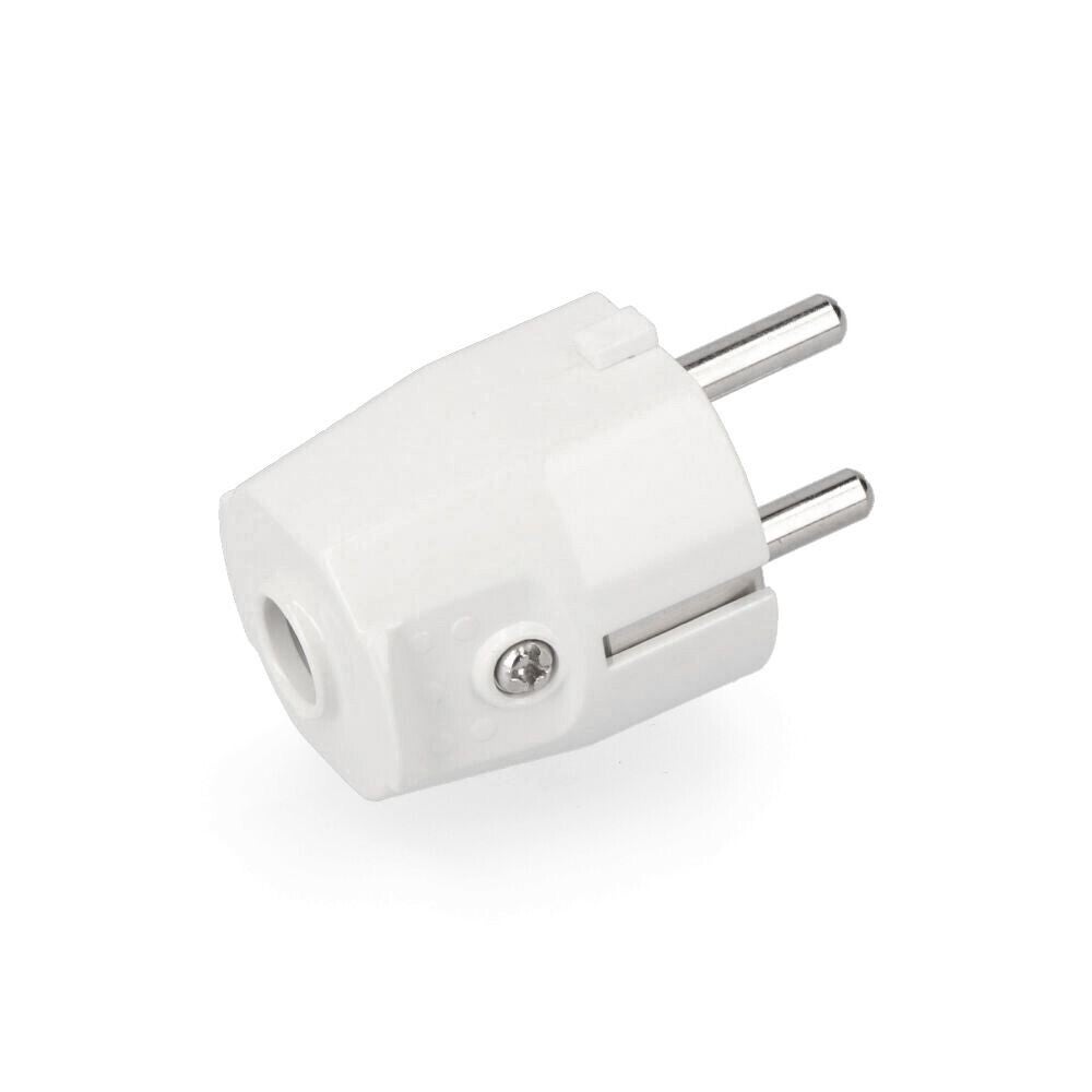 CLAVIJA TIPO F 10/16A T/TL 4,8mm (RETRACTILADA) BLANCA