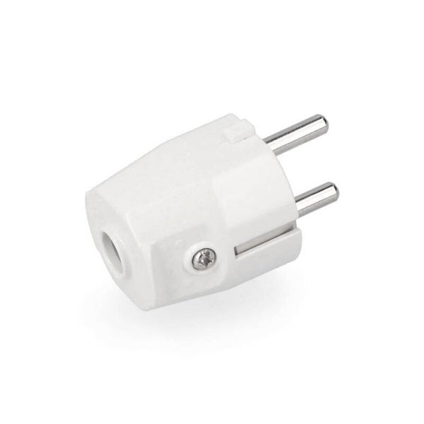 CLAVIJA TIPO F 10/16A T/TL 4,8mm (RETRACTILADA) BLANCA