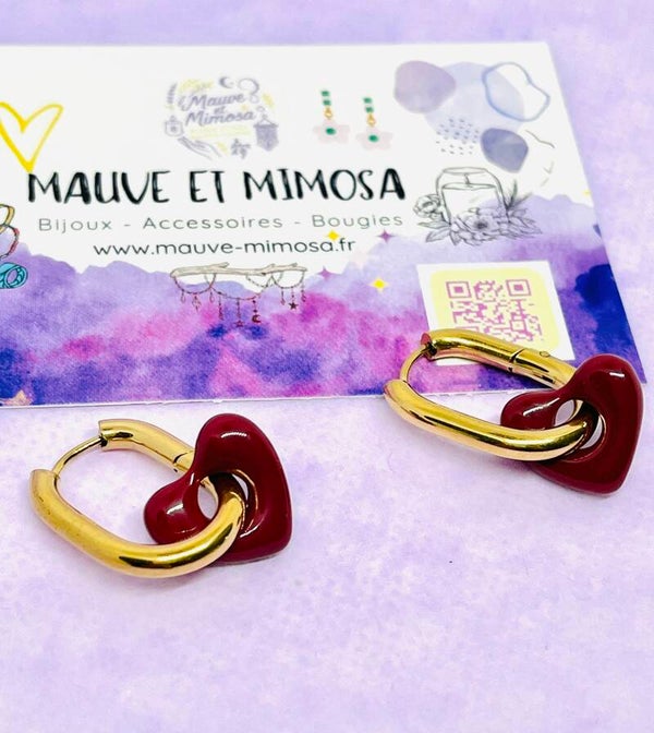 Boucles d’oreilles Cœur passion