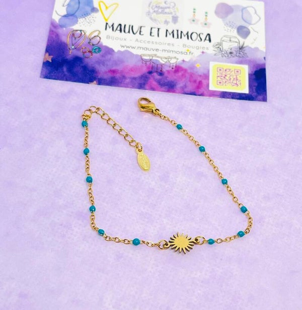 Bracelet Soleil turquoise