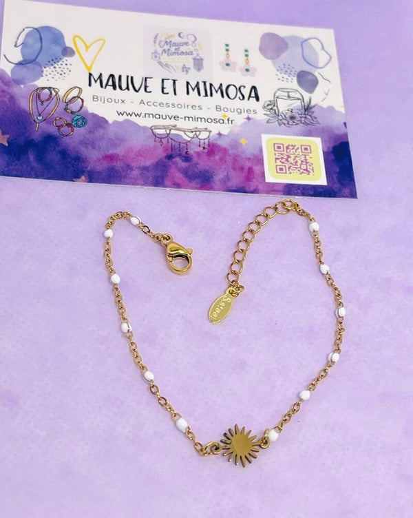 Bracelet soleil blanc