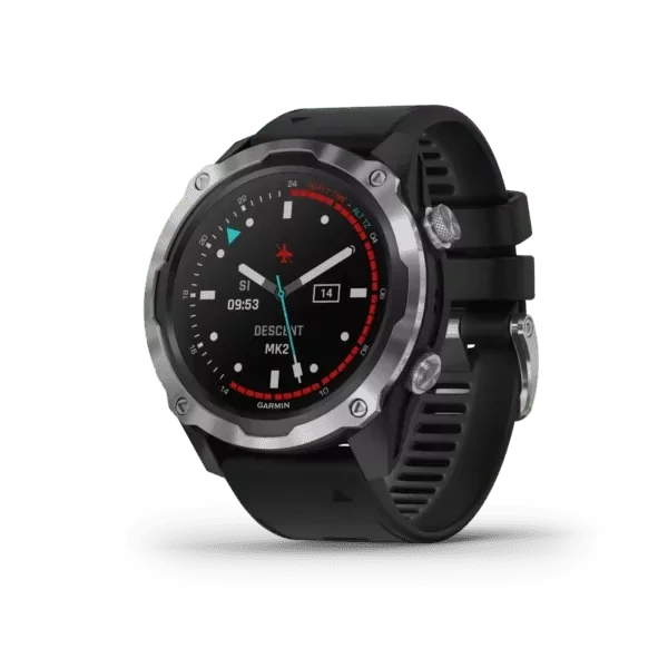 Garmin Descent™ Mk2, zwart roestvrij staal met zwarte band