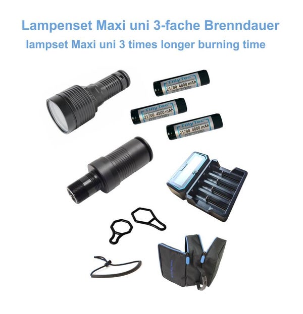Lampenset Maxi uni 3 keer de brandtijd