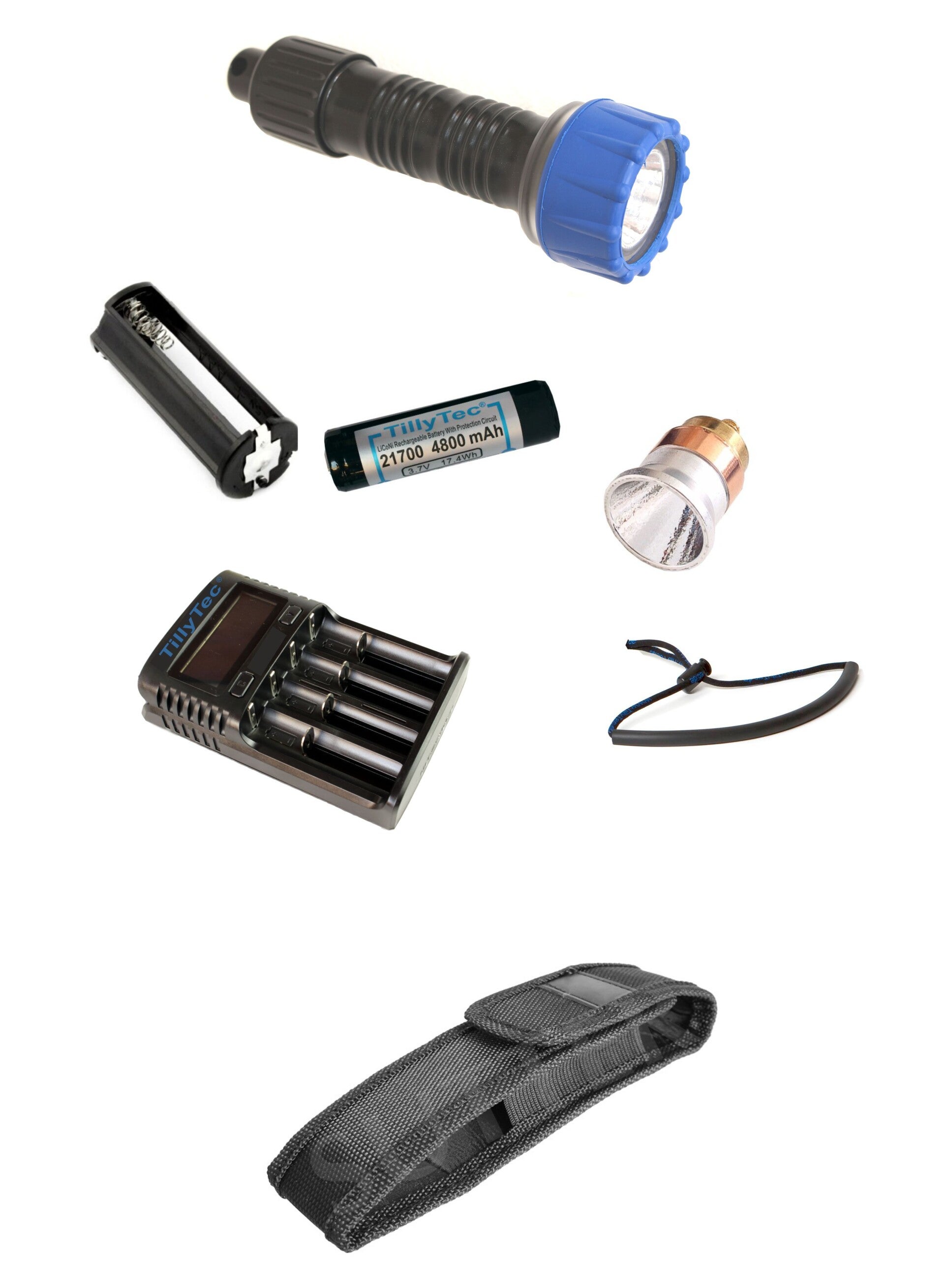 Lampenset Mini uni S3 + LED naar keuze, inclusief accu 21700 en oplader naar keuze