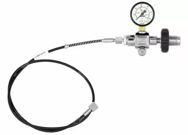 Vuladapter voor schietsport met mamoneter en slang