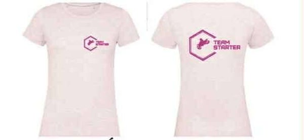 T-shirt femme Team Starter rose