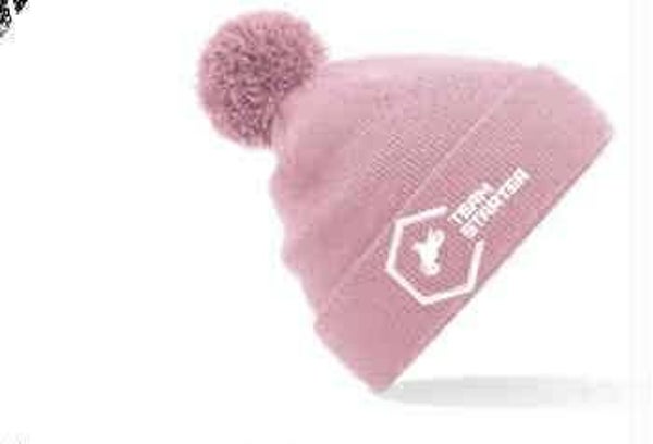 Bonnet à ponpon femme rose