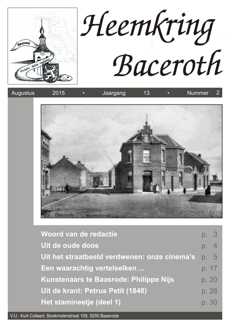 Heemkring Baceroth Baasrode tijdschrift 2015/2
