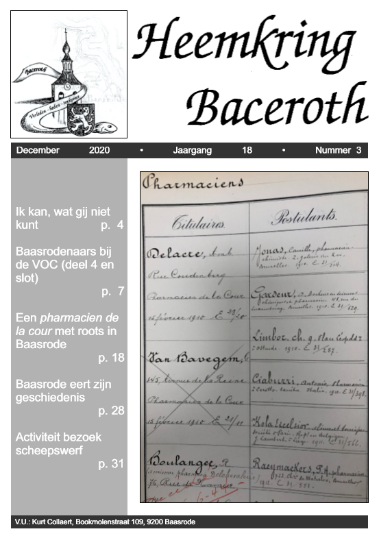 Heemkring baceroth Baasrode tijdschrift 2020/3