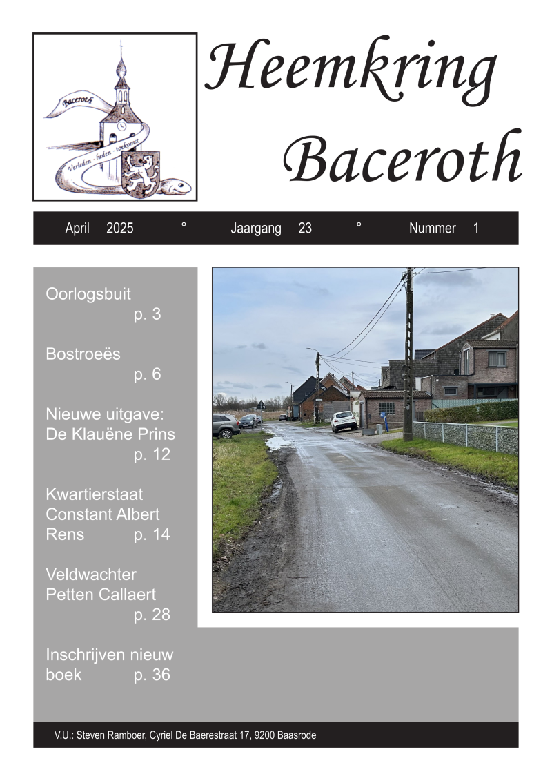 Heemkring Baceroth Baasrode tijdschrift 2025/1