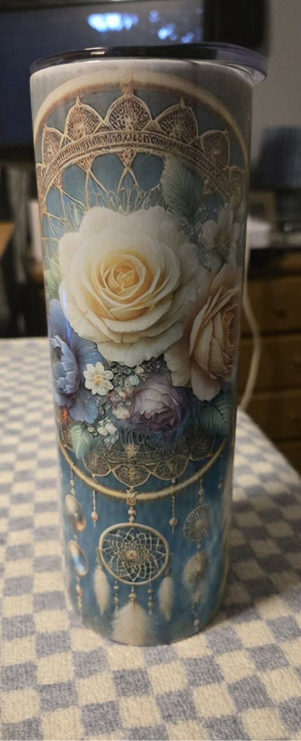 Dream Catcher with Flowers Tumbler
