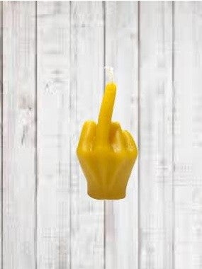 "Flipping the bird" Candle