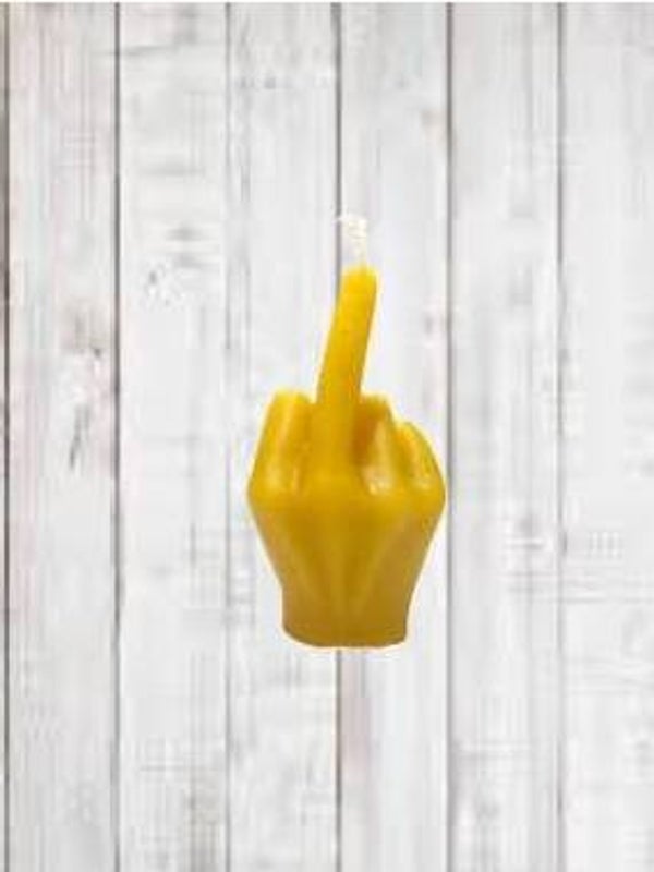 "Flipping the bird" Candle