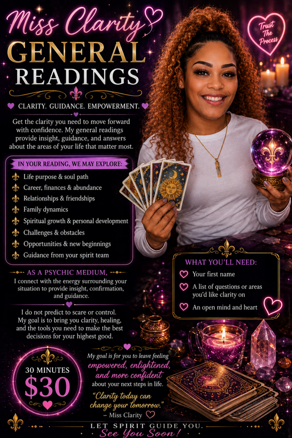 Miss Clarity’s 30-minute General Reading