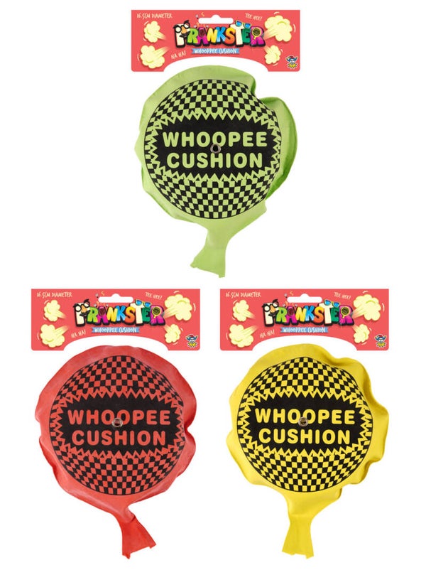 Self Inflating Whoopee Cushions (16.5cm) 3 Assorted Colours