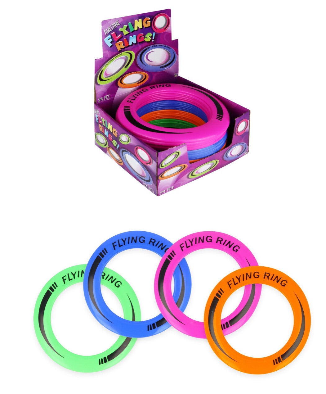 Flying Discs (24cm) 4 Assorted Colours