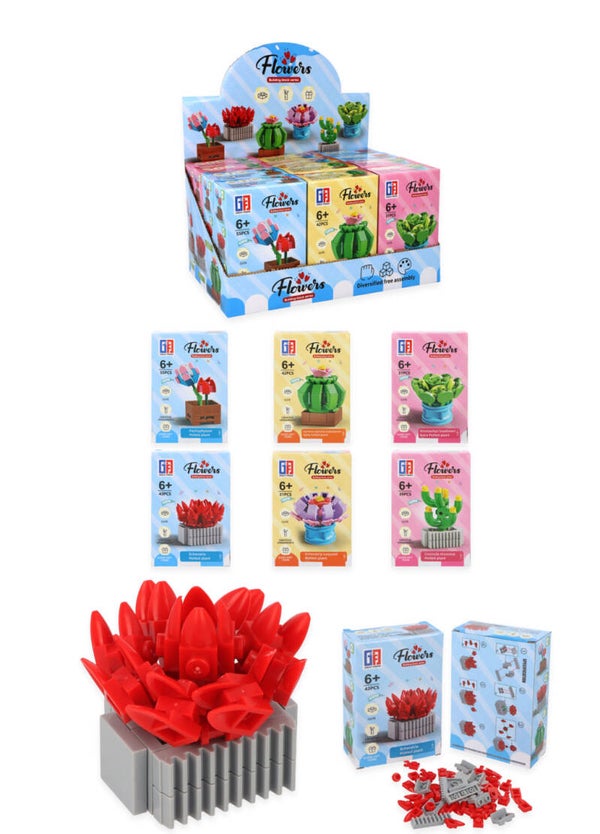 Potted Plant Block Kits (12cm) 6 Assorted Designs