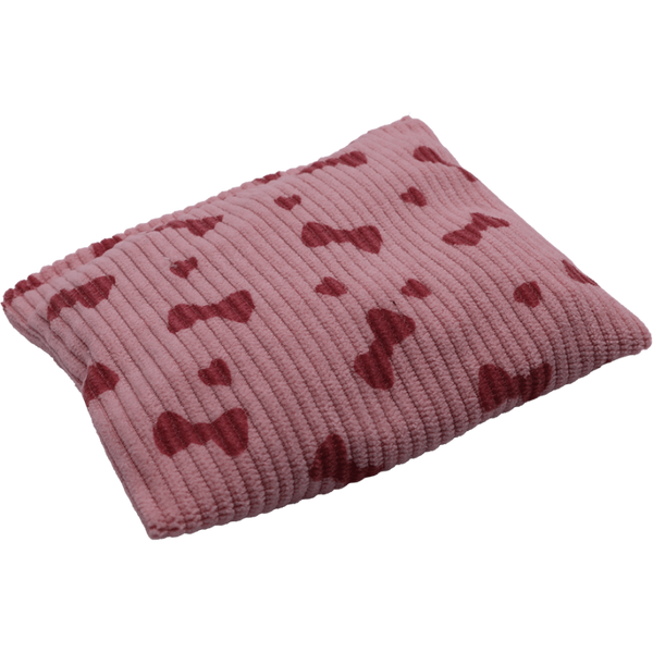 Pittenzakje, roze rib met strikken