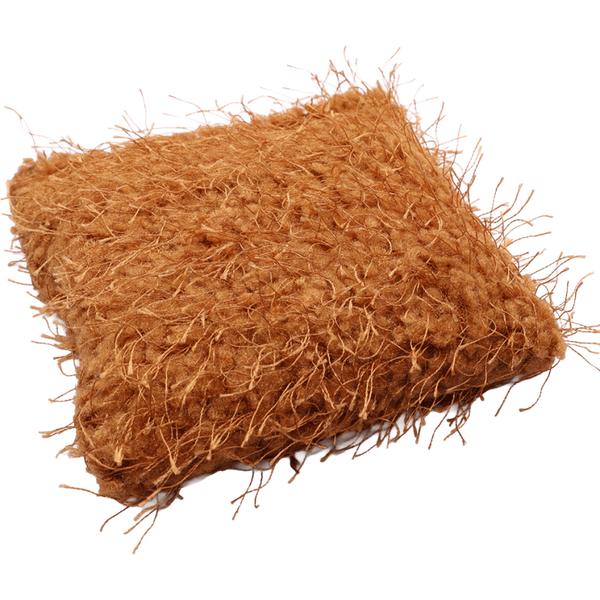 Pittenzakje,  harige stof, roest bruin