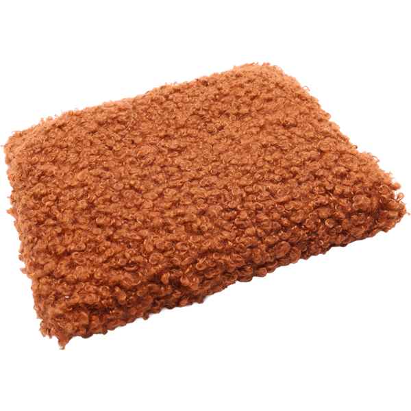 Pittenzakje, borg stof, bruin