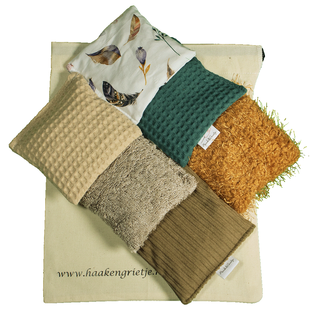 Set van 6 pittenzakjes