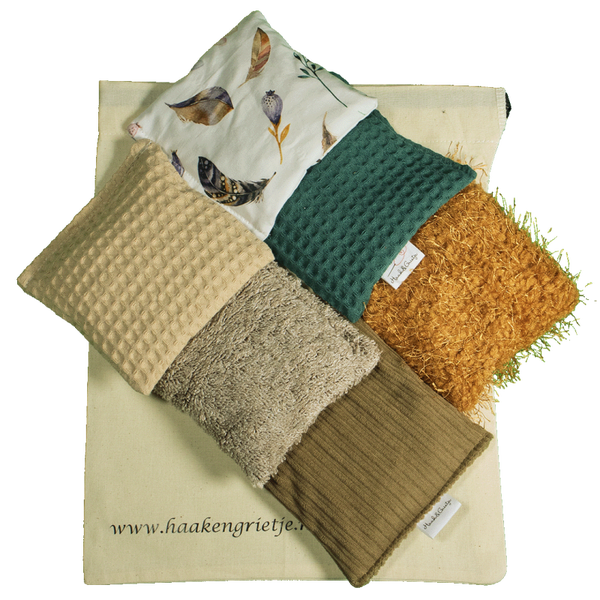 Set van 6 pittenzakjes