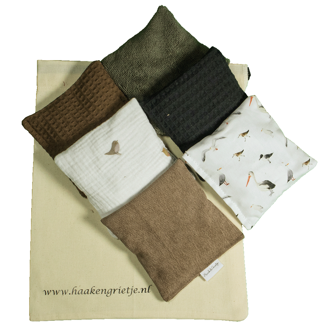 Set van 6 pittenzakjes