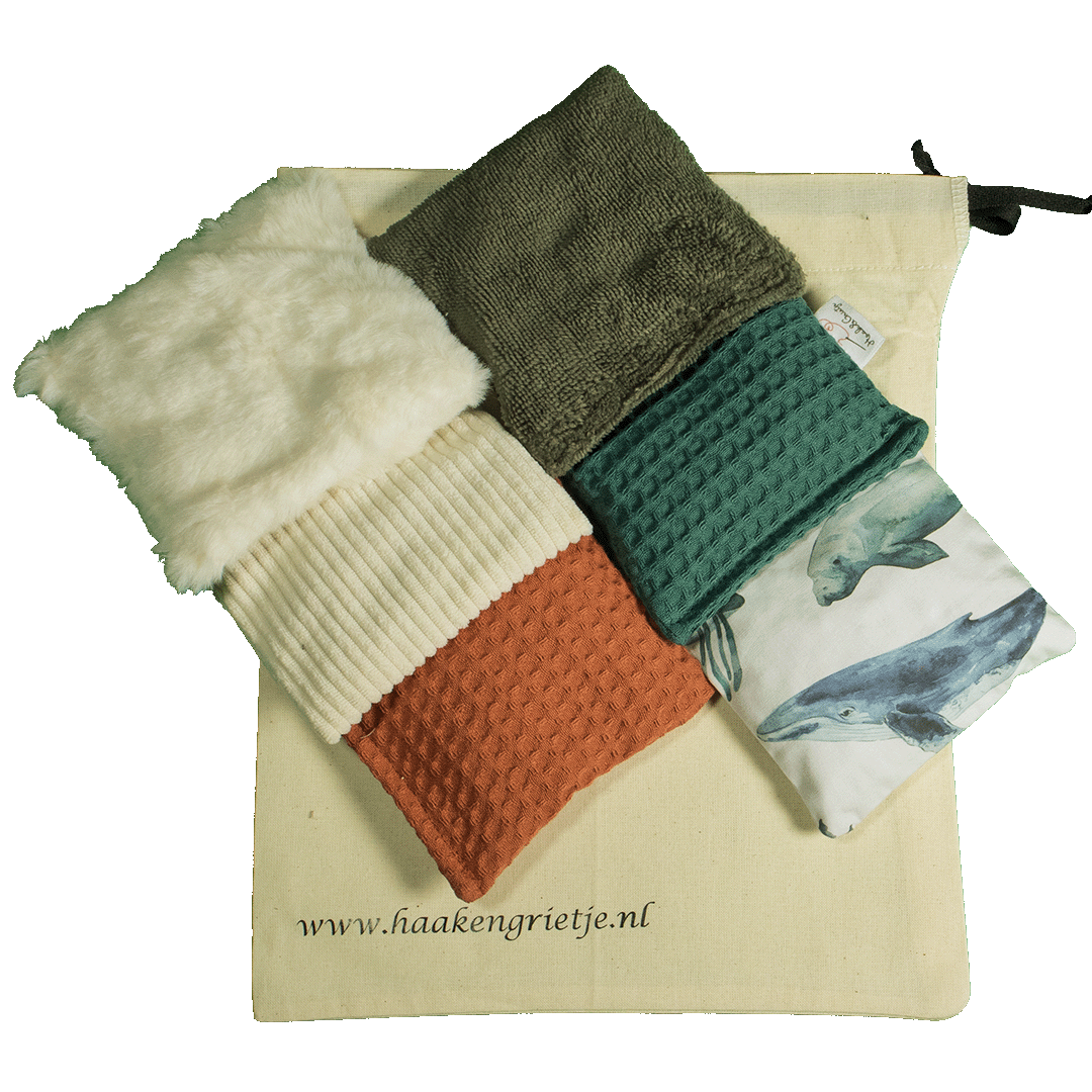 Set van 6 pittenzakjes