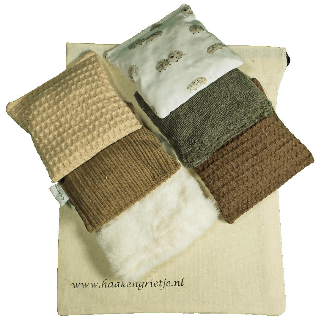 Set van 6 pittenzakjes