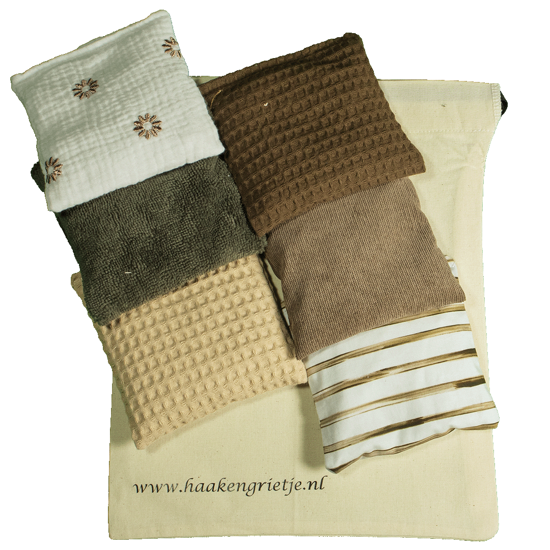 Set van 6 pittenzakjes