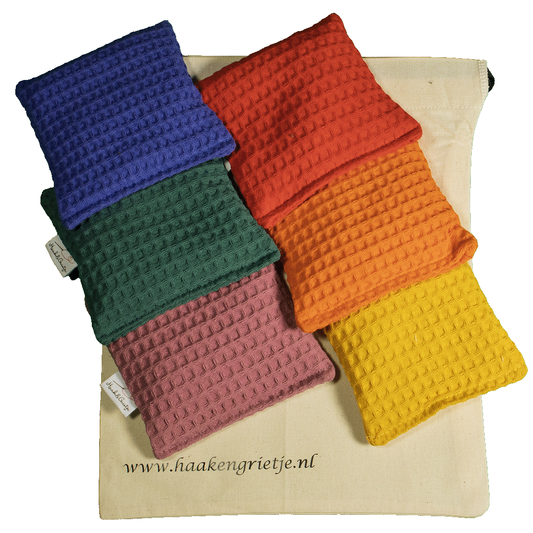 Set van 6 pittenzakjes