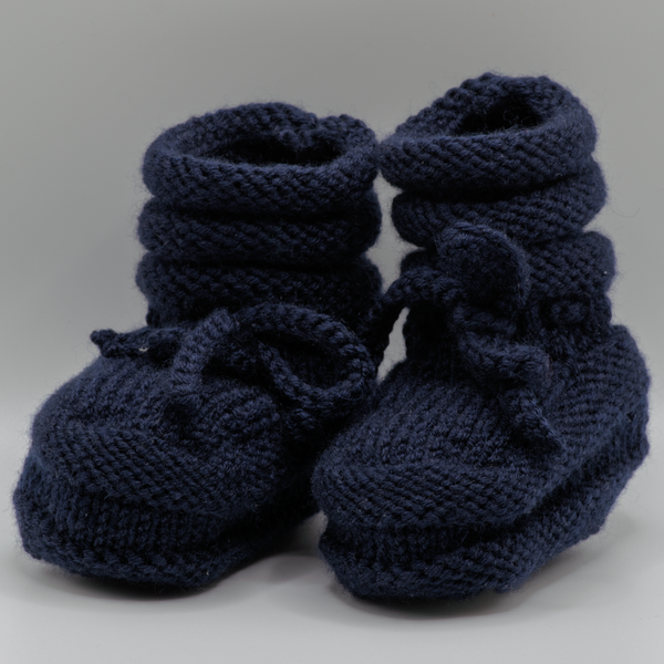 Merino babysloffen, donkerblauw