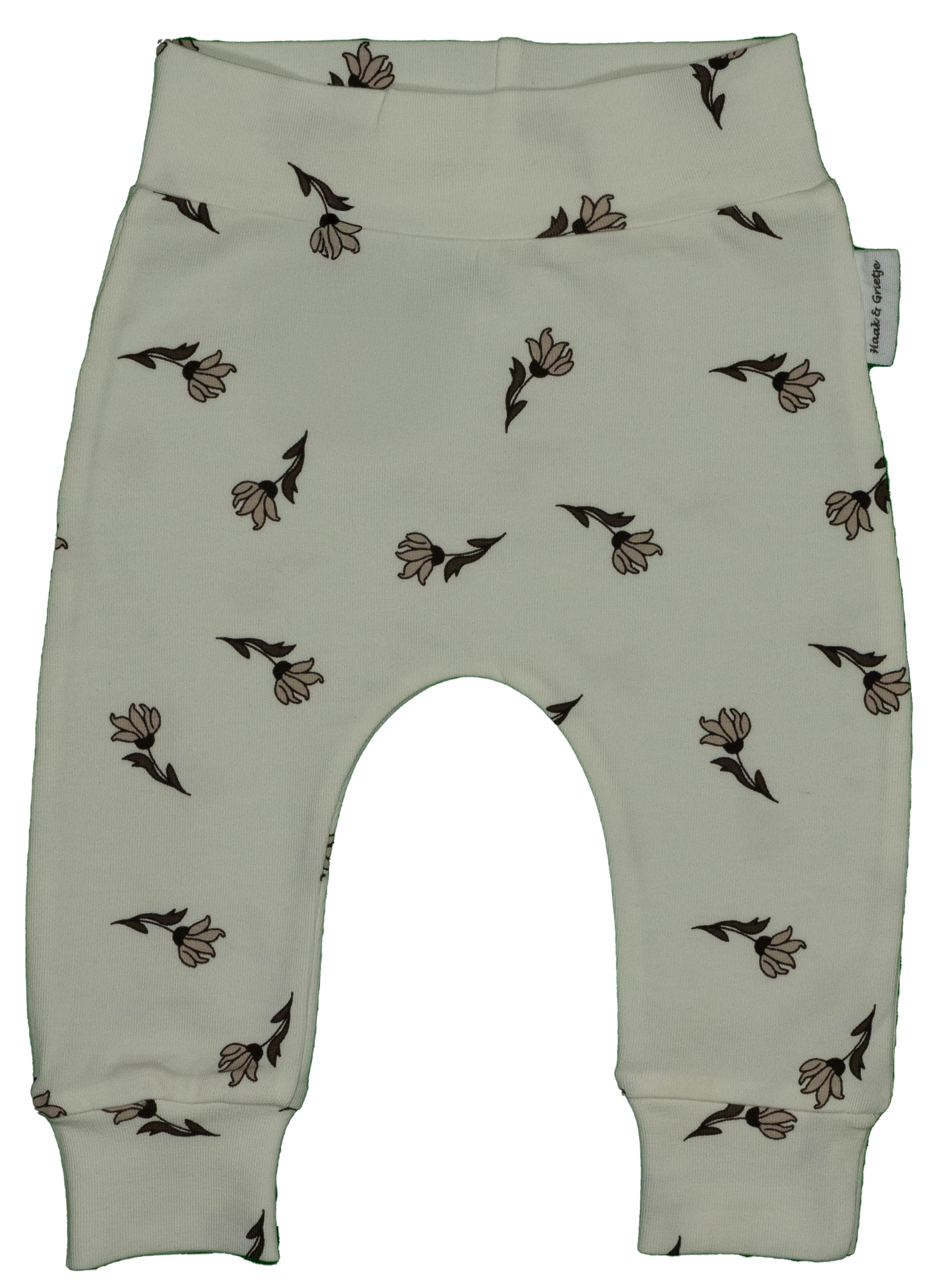 Babybroekje, harembroekje: Taupe bloemen