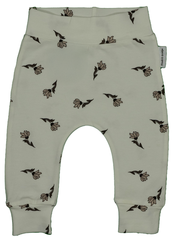 Babybroekje, harembroekje: Taupe bloemen